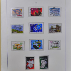 Collection timbres d'Islande 1876-2010 oblitérés dans album Leuchtturm.