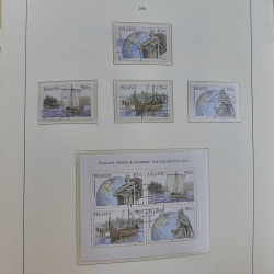 Collection timbres d'Islande 1876-2010 oblitérés dans album Leuchtturm.