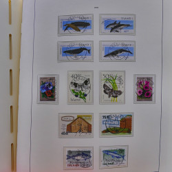 Collection timbres d'Islande 1876-2010 oblitérés dans album Leuchtturm.