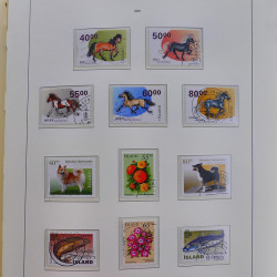 Collection timbres d'Islande 1876-2010 oblitérés dans album Leuchtturm.