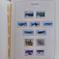 Collection timbres d'Islande 1876-2010 oblitérés dans album Leuchtturm.