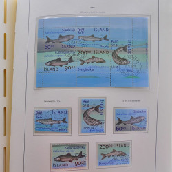 Collection timbres d'Islande 1876-2010 oblitérés dans album Leuchtturm.
