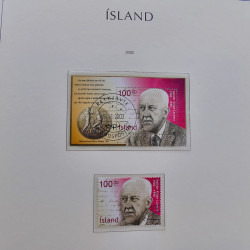Collection timbres d'Islande 1876-2010 oblitérés dans album Leuchtturm.