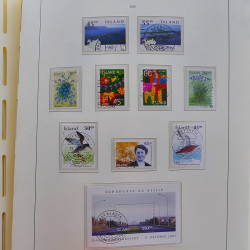 Collection timbres d'Islande 1876-2010 oblitérés dans album Leuchtturm.