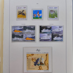 Collection timbres d'Islande 1876-2010 oblitérés dans album Leuchtturm.