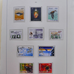 Collection timbres d'Islande 1876-2010 oblitérés dans album Leuchtturm.