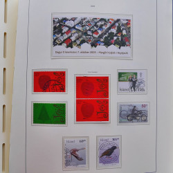 Collection timbres d'Islande 1876-2010 oblitérés dans album Leuchtturm.