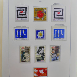 Collection timbres d'Islande 1876-2010 oblitérés dans album Leuchtturm.