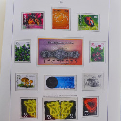 Collection timbres d'Islande 1876-2010 oblitérés dans album Leuchtturm.