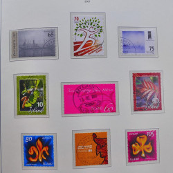 Collection timbres d'Islande 1876-2010 oblitérés dans album Leuchtturm.