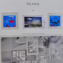 Collection timbres d'Islande 1876-2010 oblitérés dans album Leuchtturm.