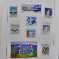 Collection timbres d'Islande 1876-2010 oblitérés dans album Leuchtturm.