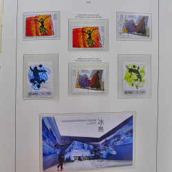Collection timbres d'Islande 1876-2010 oblitérés dans album Leuchtturm.
