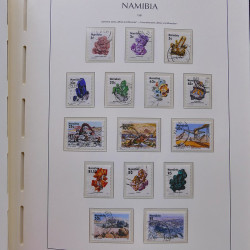 Collection timbres de Namibie 1990-2010 oblitérés dans album Leuchtturm.