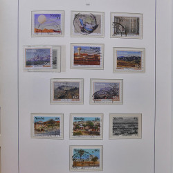 Collection timbres de Namibie 1990-2010 oblitérés dans album Leuchtturm.