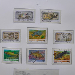 Collection timbres de Namibie 1990-2010 oblitérés dans album Leuchtturm.