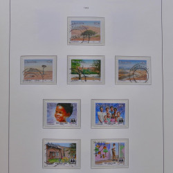 Collection timbres de Namibie 1990-2010 oblitérés dans album Leuchtturm.