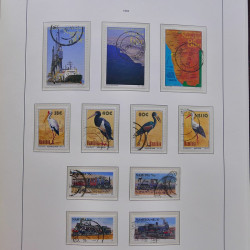Collection timbres de Namibie 1990-2010 oblitérés dans album Leuchtturm.