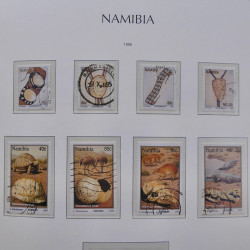 Collection timbres de Namibie 1990-2010 oblitérés dans album Leuchtturm.