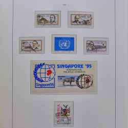 Collection timbres de Namibie 1990-2010 oblitérés dans album Leuchtturm.