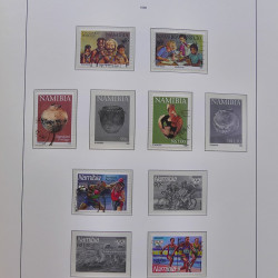 Collection timbres de Namibie 1990-2010 oblitérés dans album Leuchtturm.