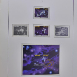 Collection timbres de Namibie 1990-2010 oblitérés dans album Leuchtturm.