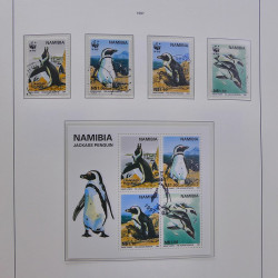 Collection timbres de Namibie 1990-2010 oblitérés dans album Leuchtturm.