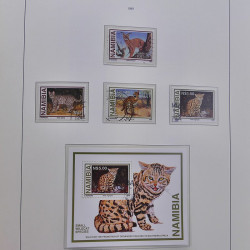 Collection timbres de Namibie 1990-2010 oblitérés dans album Leuchtturm.