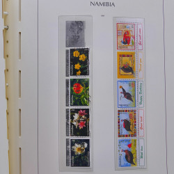 Collection timbres de Namibie 1990-2010 oblitérés dans album Leuchtturm.