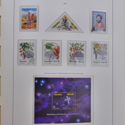 Collection timbres de Namibie 1990-2010 oblitérés dans album Leuchtturm.