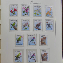 Collection timbres de Namibie 1990-2010 oblitérés dans album Leuchtturm.