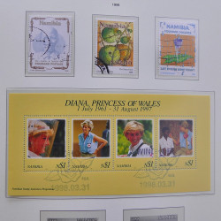 Collection timbres de Namibie 1990-2010 oblitérés dans album Leuchtturm.