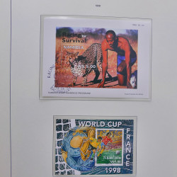 Collection timbres de Namibie 1990-2010 oblitérés dans album Leuchtturm.
