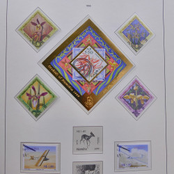 Collection timbres de Namibie 1990-2010 oblitérés dans album Leuchtturm.