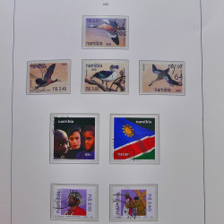 Collection timbres de Namibie 1990-2010 oblitérés dans album Leuchtturm.