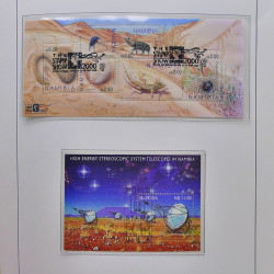 Collection timbres de Namibie 1990-2010 oblitérés dans album Leuchtturm.