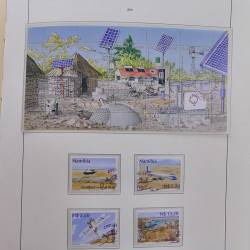 Collection timbres de Namibie 1990-2010 oblitérés dans album Leuchtturm.