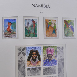 Collection timbres de Namibie 1990-2010 oblitérés dans album Leuchtturm.