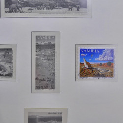 Collection timbres de Namibie 1990-2010 oblitérés dans album Leuchtturm.