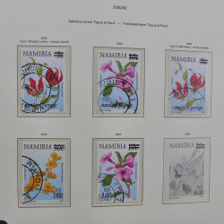 Collection timbres de Namibie 1990-2010 oblitérés dans album Leuchtturm.
