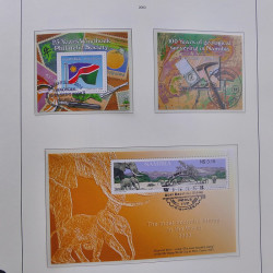 Collection timbres de Namibie 1990-2010 oblitérés dans album Leuchtturm.