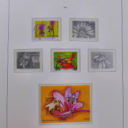 Collection timbres de Namibie 1990-2010 oblitérés dans album Leuchtturm.