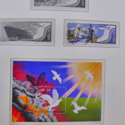 Collection timbres de Namibie 1990-2010 oblitérés dans album Leuchtturm.