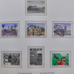 Collection timbres de Namibie 1990-2010 oblitérés dans album Leuchtturm.