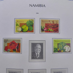 Collection timbres de Namibie 1990-2010 oblitérés dans album Leuchtturm.