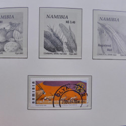 Collection timbres de Namibie 1990-2010 oblitérés dans album Leuchtturm.