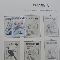 Collection timbres de Namibie 1990-2010 oblitérés dans album Leuchtturm.