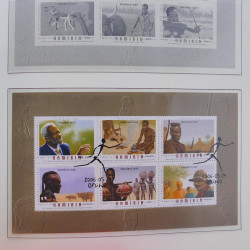 Collection timbres de Namibie 1990-2010 oblitérés dans album Leuchtturm.