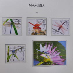 Collection timbres de Namibie 1990-2010 oblitérés dans album Leuchtturm.