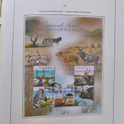 Collection timbres de Namibie 1990-2010 oblitérés dans album Leuchtturm.